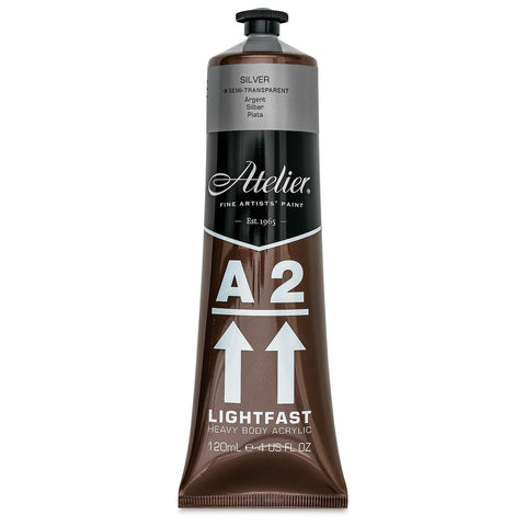 Acrylic- A2  (Silver)  Atelier  Lightfast -120ml/4 oz.