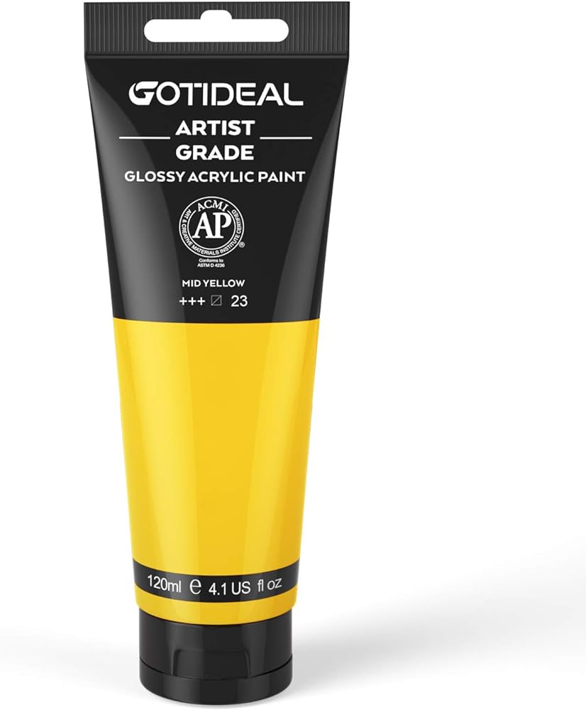 Gotideal Acrylics 4 oz Mid Yellow