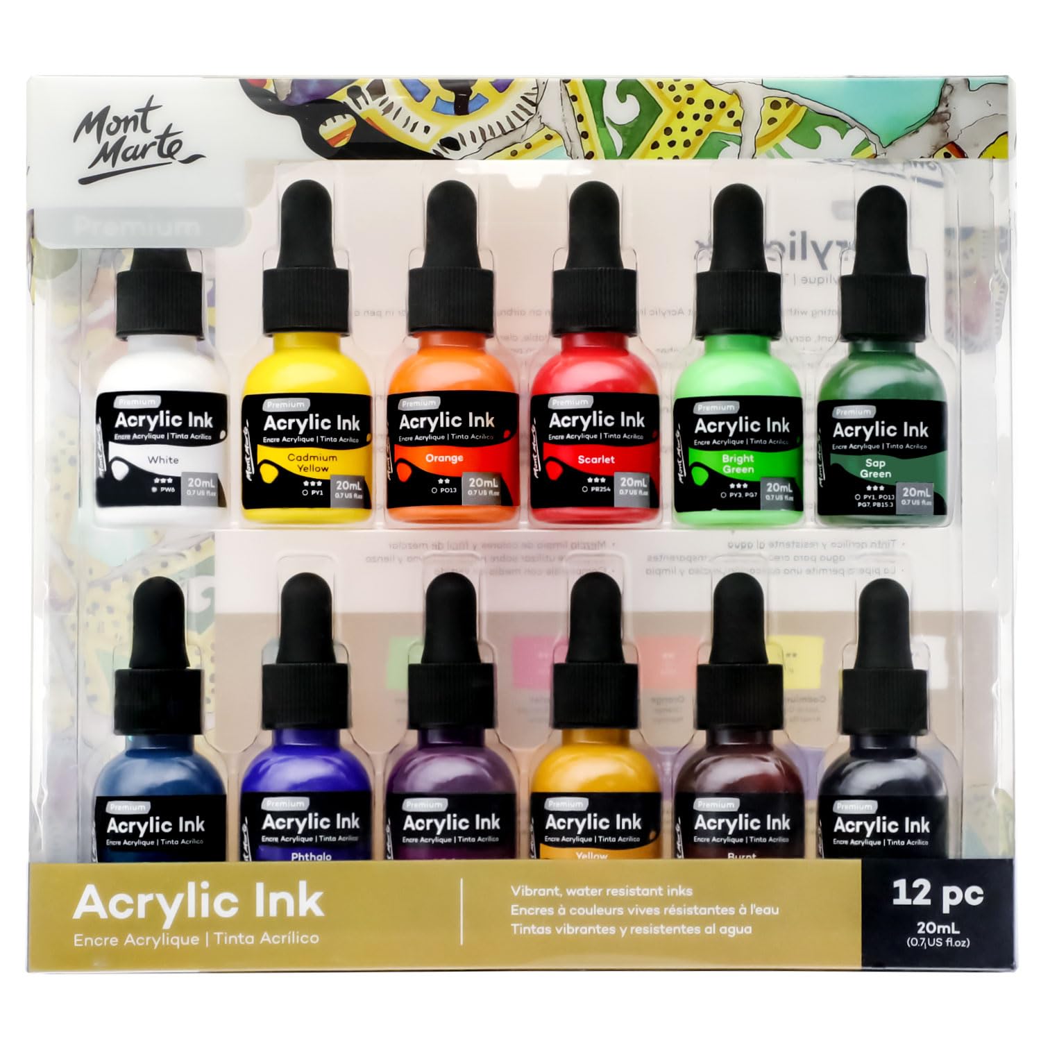 Acrylic Ink Kit- 12pc