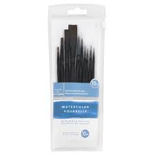 Brush Set- Artist Loft 10pc black