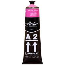 Acrylic- A2  (Brilliant Magenta)  Atelier  Lightfast -120ml/4 oz.