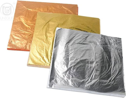 gold leaf( Yellow gold, silver , Rose Gold)- 2sheets