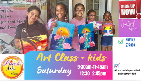 .Art Classes- Kids PAINTING- IN STUDIO-