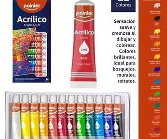 Acrylic Paint Set -12pc Pointer acrylic color