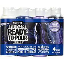 DecoArt Acrylic- Ready-To-Pour 4pc