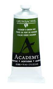 Acrylic- Hooker's Green 2.5oz Grumbacher