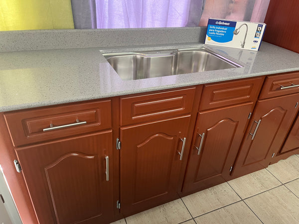 Sink Countertop- 6ft 7'' Quartz/ Granite- G/brown Stripe