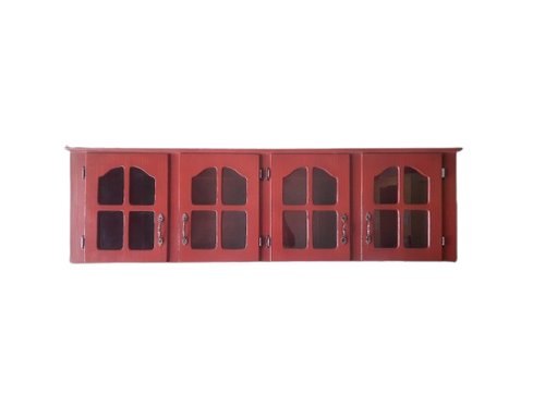 6ft overhead/ Wall cupboard- G/Brown Stripe