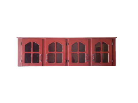 6ft overhead/ Wall cupboard- G/Brown Stripe