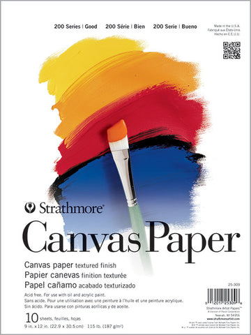 Strathmore Canvas paper pad  - 9 x 12