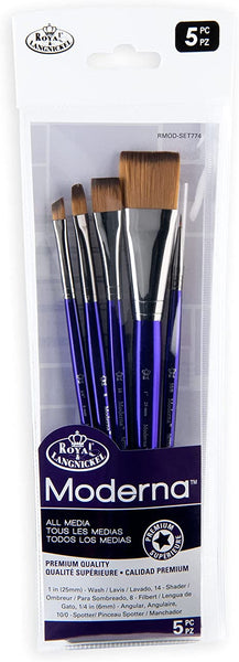 Brush Set- Moderna- Royal- 5pc- Flat