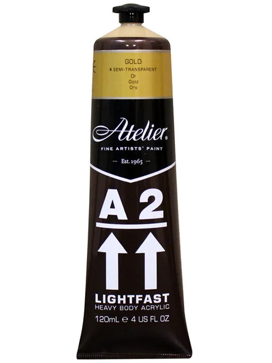 Acrylic- A2  (Gold)  Atelier  Lightfast -120ml/4 oz.