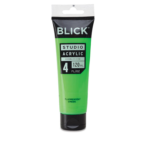 Acrylic Blick Studio- Fluorescent Green 4 oz.