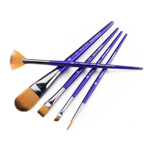 Brush Set- Moderna- Royal- 5pc Fan