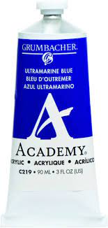 Acrylic- Ultramarine Blue 2.5 oz Grumbacher